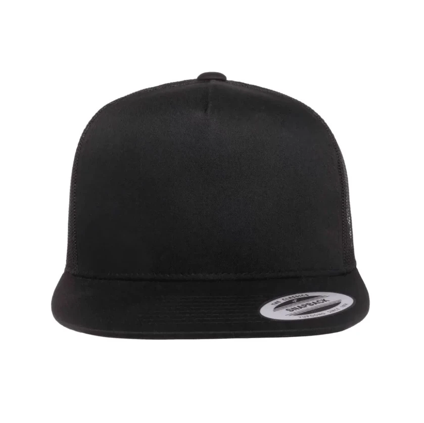 Snapback Trucker Hat Black Vintage